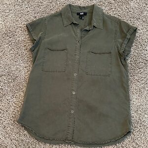 PAIGE Olive Button Down Women's Shirt
